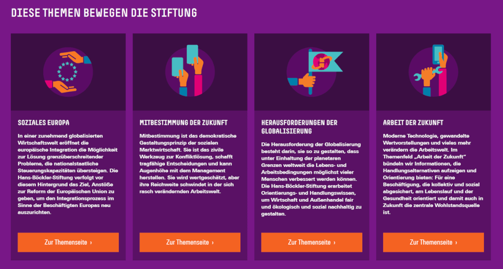 Homepage der HansBöcklerStiftung Arbeitsgemeinschaft der